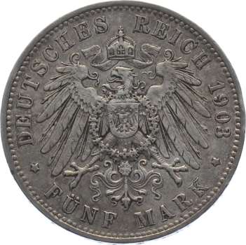 Sachsen 5 Mark 1903 E - Georg